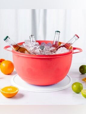 Tupperware Thatsa® Mega Bowl 14L 59 Cups Orange & White Lid